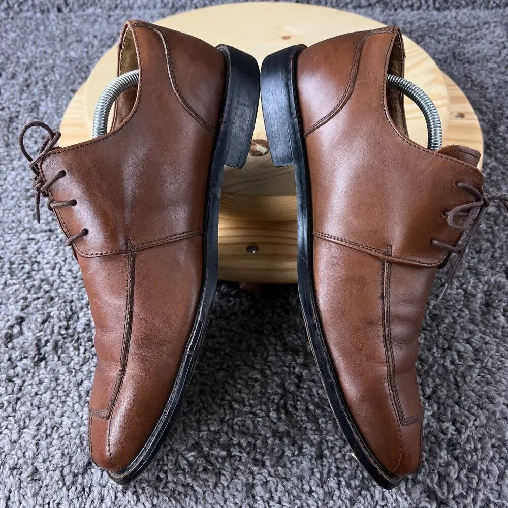Florsheim Split Toe Derby Mens 11 Brown Leather Dress Shoes Lace Up Oxford